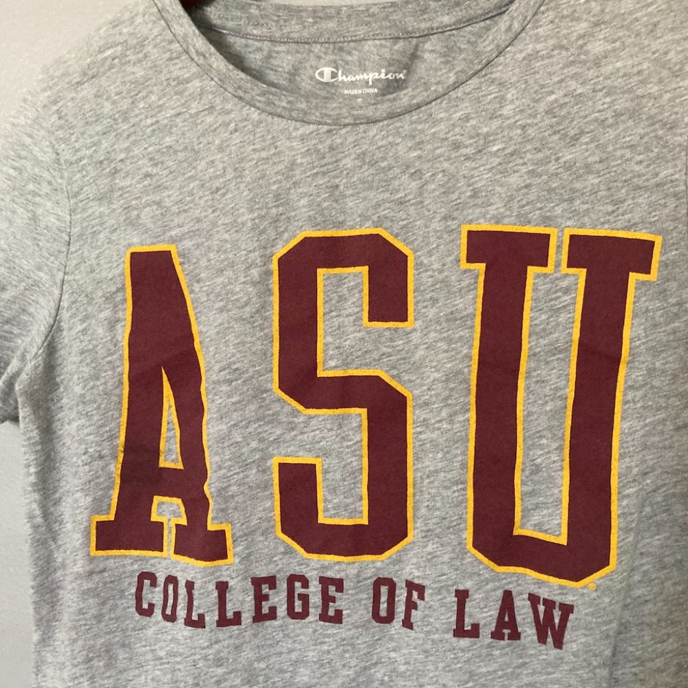 ASU Law gray fitted tee